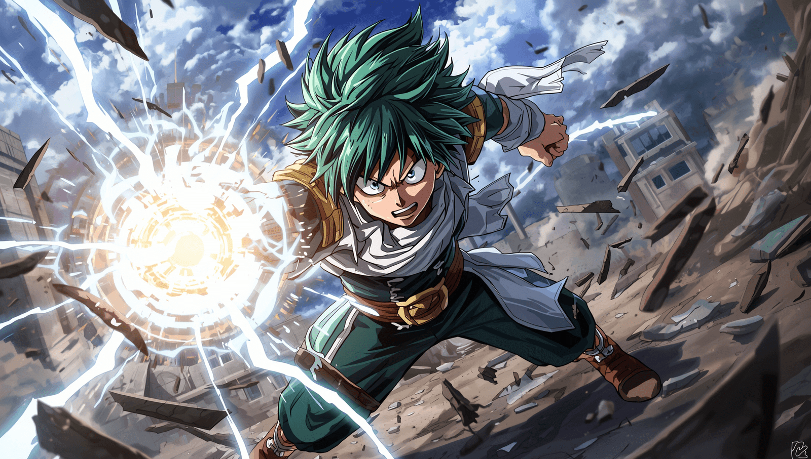 Kaiju No. 9 in a dark urban backdrop