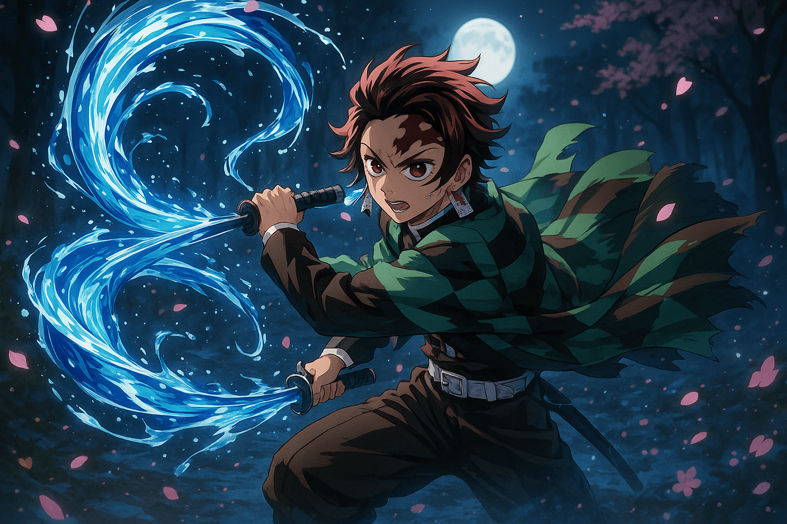 Kaiju No. 8 roaring with blue energy